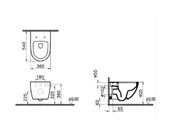 унитаз подвесной vitra sento 7748b003-0075 rim-ex тонкая крышка с микролифтом (комплект) в Астане фото № 6