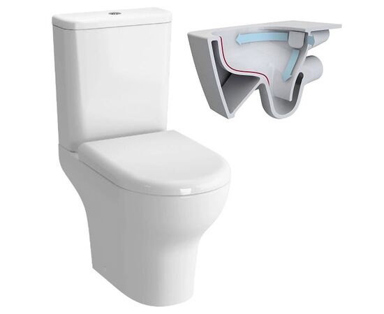унитаз напольный vitra zentrum 9824b003-7206 безободковый в Астане фото № 2
