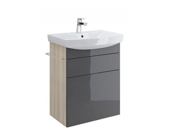тумба cersanit smart (p-su-sma-co60/gr) 60см серая без раковины в Астане фото № 1