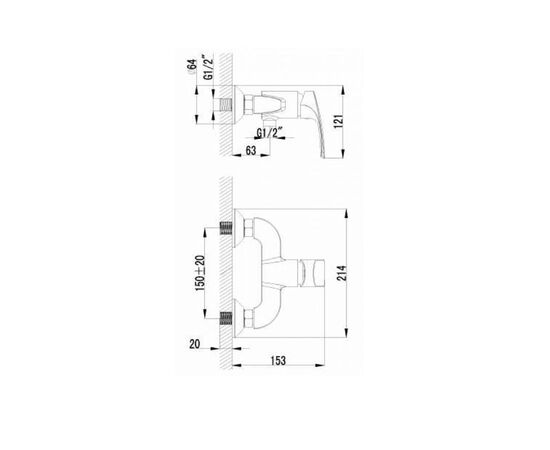 Le mark lm1703c плюс shape смеситель для душа с аксессуарами, хром в Астане фото № 2