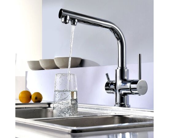 Lm3061c comfort смеситель для кухни, с дополнительным подключением к фильтру для питьевой вод хром в Астане фото № 1