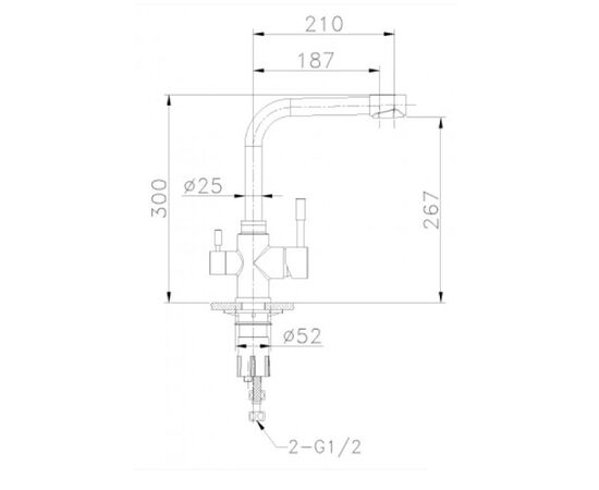 Lemark lm5061s expert смеситель для кухни с подключением к фильтру питьевой воды, сталь в Астане фото № 3