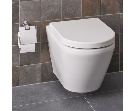 унитаз подвесной vitra integra 7041b003-0075 54см rim-ex. тонкая крышка с микролифтом в Астане фото № 2