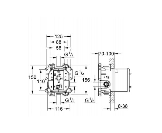 Встраиваемый смеситель grohe essence 19286001 для душа в Астане фото № 4