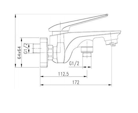 смеситель lemark allegro lm5914cw для ванны с душем в Астане фото № 2