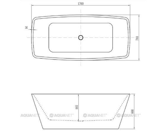 Отдельностящая ванна aquanet  joy 170x78 в Астане фото № 4