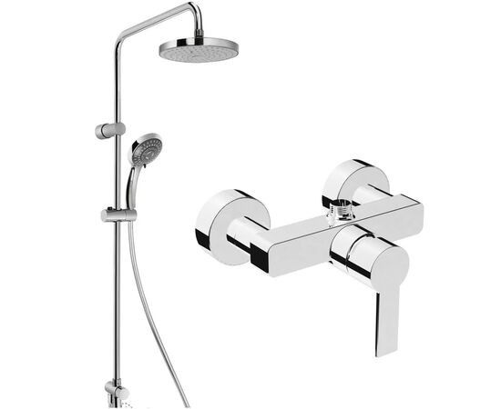 Душевая стойка vitra flo s a49234exp в комплекте со смесителем в Астане фото № 1