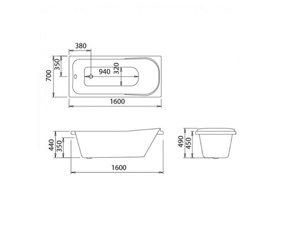 Ванна акриловая iddis pond  npon167i91 160х70 в Астане фото № 3