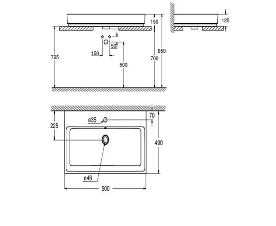 3947800h grohe cube раковина накладная 50см в Астане фото № 6