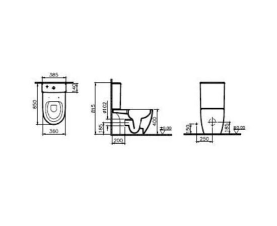 унитаз напольный vitra sento 9830b003-7204 rim-ex с микролифтом в Астане фото № 2
