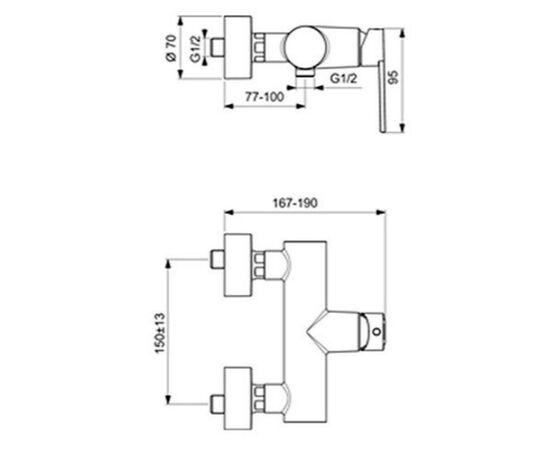 смеситель для душа ideal standard smart b0464aa в Астане фото № 2