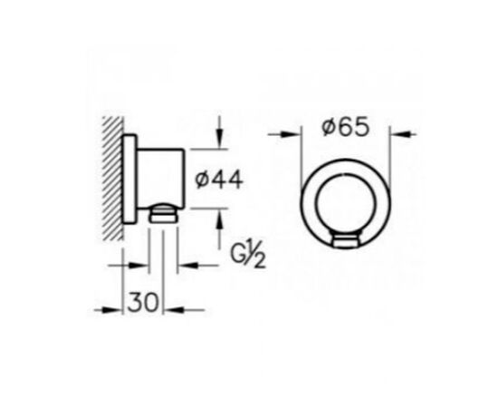 Переходник на ручной душ vitra dynamic s a45223exp в Астане фото № 2