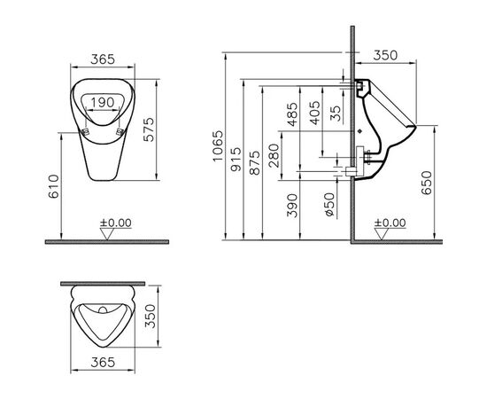 Писсуар vitra arkitekt 6663b003-0199 в Астане фото № 2