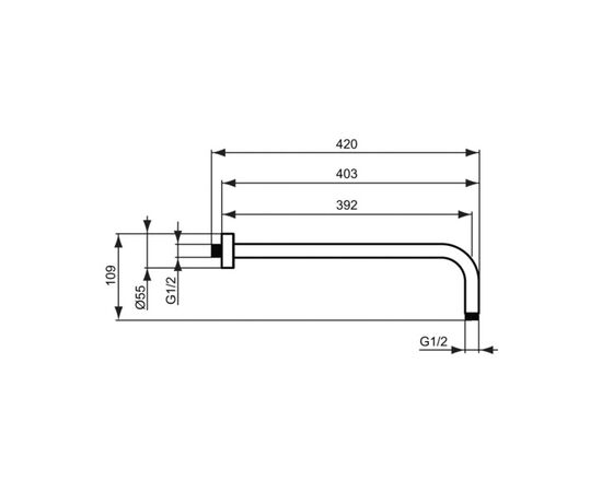 Кронштейн для верхнего душа ideal standard  b9445aa в Астане фото № 2
