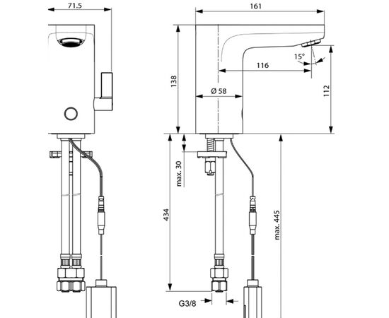 смеситель для раковины ideal standard ceraplus a6145aa сенсорный в Астане фото № 3