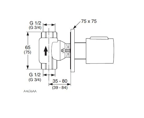 Встраиваемый смеситель для душа ideal standard ceratherm 200 new a4636aa в Астане фото № 2