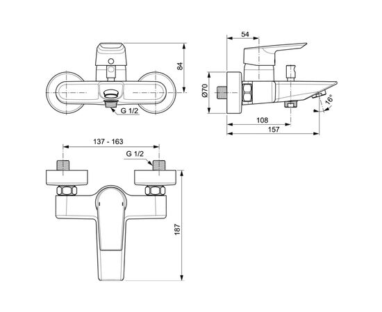 смеситель для ванны ideal standard tesi a6583aa в Астане фото № 3