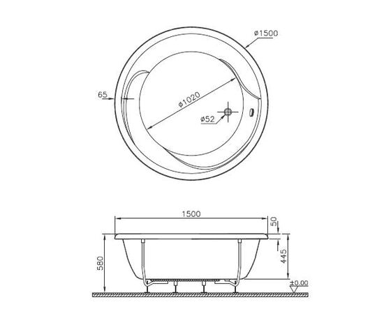 Ванна акриловая vitra 150x150 helice 50550001000 в Астане фото № 1