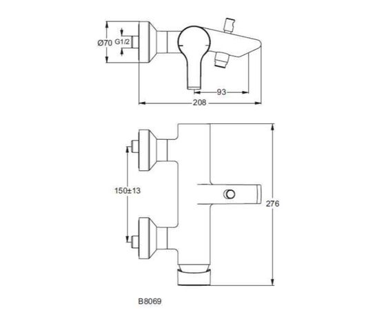 смеситель для ванны ideal standard  active b8069aa в Астане фото № 2