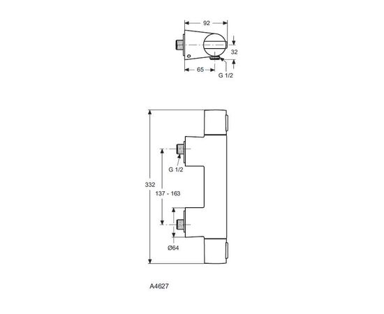 смеситель термостатический ideal standard ceratherm 200 new a4627aa в Астане фото № 2