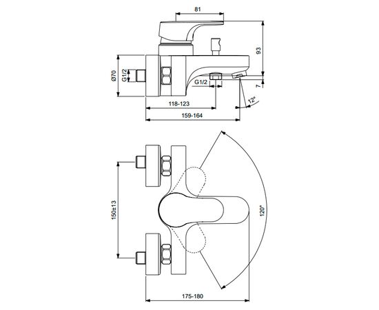 смеситель для ванны vidima one b0480aa/ba086aa в Астане фото № 2