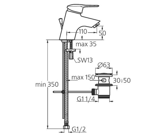 смеситель для раковины ideal standard sanremo b7510aa в Астане фото № 2