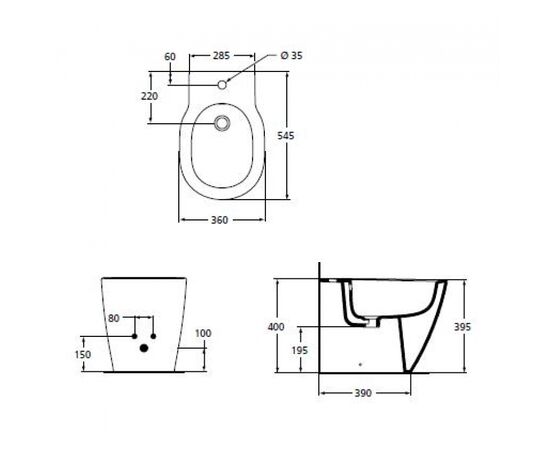 Биде ideal standard connect e799501 в Астане фото № 3