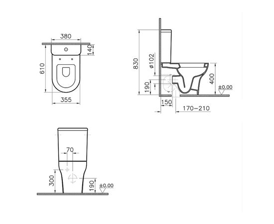 унитаз с биде vitra zentrum 9012b003-7226 с микролифтом в Астане фото № 6