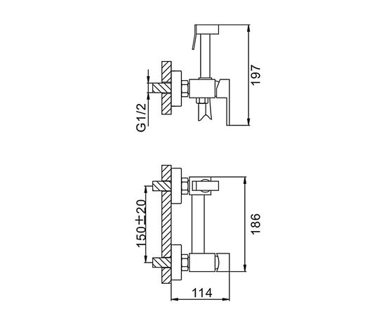 Гигиенический душ frap f7504-4 со смесителем в Астане фото № 2