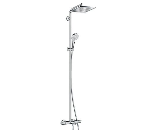 Душевая система hansgrohe crometta e 240 1jet showerpipe 27298000 с термостатом в Астане фото № 1