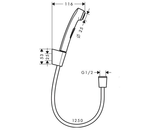 Гигиенический душ hansgrohe 32129000 в Астане фото № 2