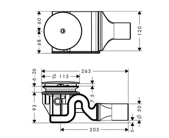 сифон для поддона hansgrohe raindrain 90 xx 60067000 в Астане фото № 2