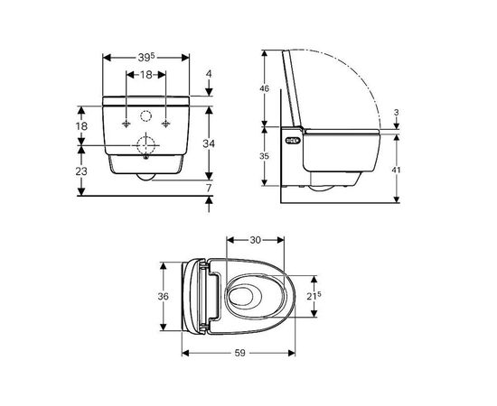 унитаз с биде geberit 146.204.11.1 aquaclean mera classic в Астане фото № 8