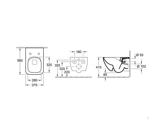 унитаз подвесной villeroy & boch venticello 4611rl01 с микролифтом в Астане фото № 2