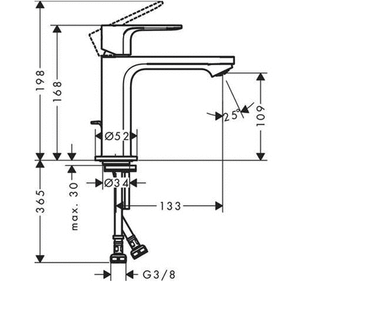 смеситель для раковины hansgrohe rebris s 72517670 в Астане фото № 2