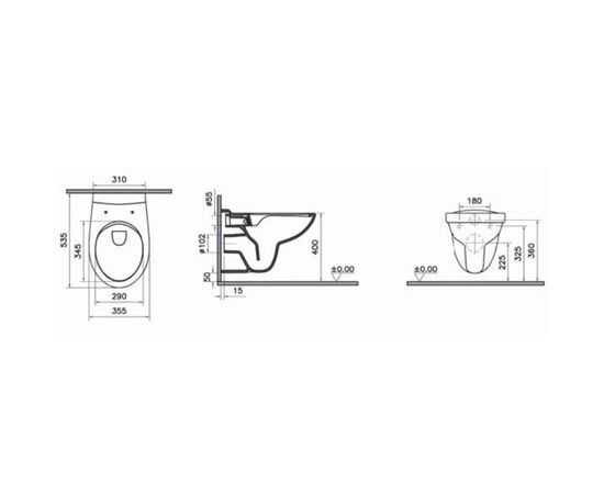 унитаз подвесной vitra normus 7855b003-0075 в Астане фото № 4