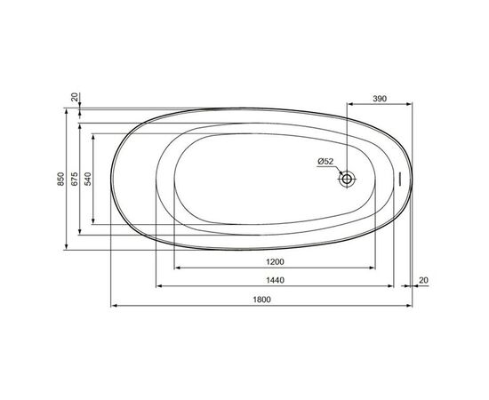 Ванна отдельностоящая 180x85 ideal standard around k871501 в Астане фото № 4