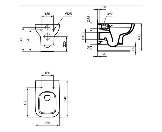 унитаз с биде ideal standard i.life a t481801 с микролифтом в Астане фото № 5