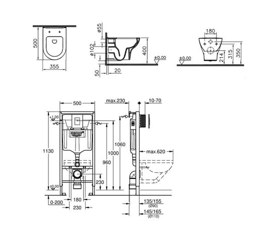 унитаз с инсталляцией 4в1 vitra zentrum 5795b003-0075 rim-ex в Астане фото № 2