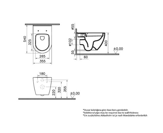 унитаз подвесной vitra mia r 7510b003-0075 безободковый в Астане фото № 5