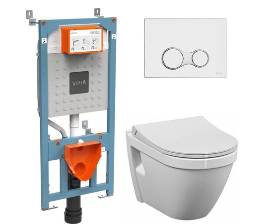 унитаз с инсталляцией 4в1 vitra s50 7740b003-0075 v12 740-0480 slim lift	 в Астане фото № 1