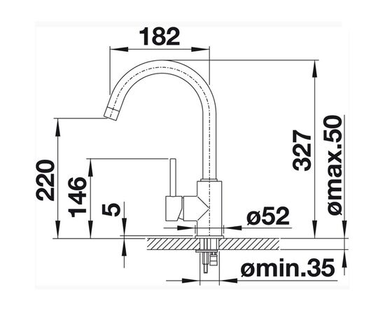 смеситель для кухни blanco mida 519415, антрацит в Астане фото № 4