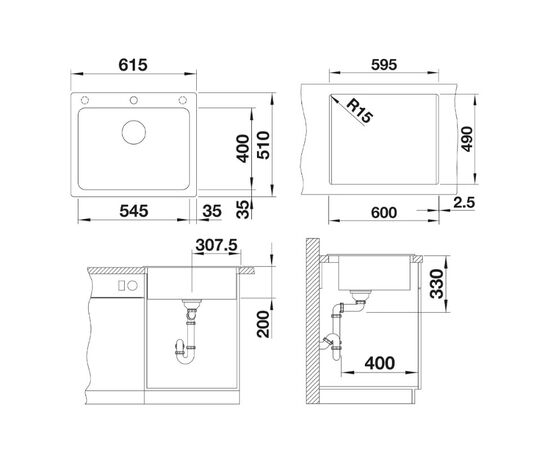 Кухонная мойка blanco naya 6 527311 в Астане фото № 2