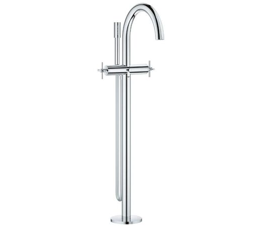 Напольный смеситель для ванны grohe atrio 25044003 с душевым гарнитуром, хром в Астане фото № 1