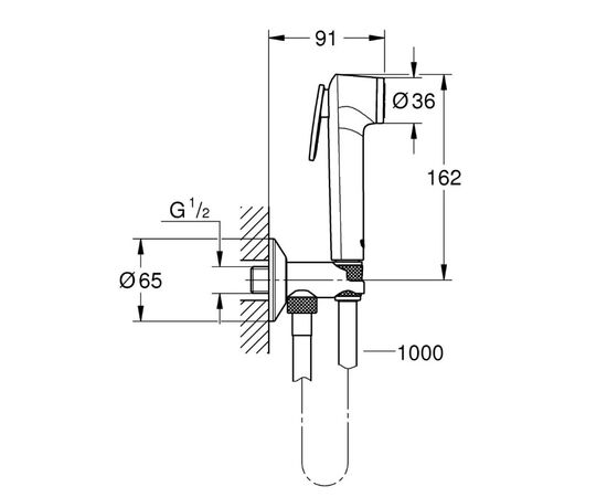 Гигиенический душ grohe tempesta f trigger spray 30 26358000 с угловым вентилем, комплект, хром в Астане фото № 2