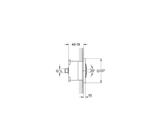 Боковой душ grohe rainshower f-series 27251000, хром в Астане фото № 3