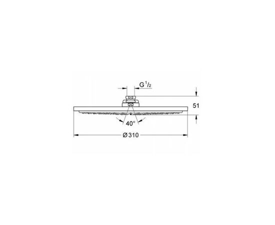 Верхний душ grohe rainshower 310 cosmopolitan 27477000, хром в Астане фото № 3