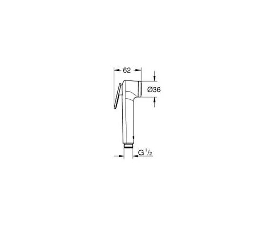 Гигиенический душ grohe tempesta-f trigger spray 30 27512001, с нажимным клапаном, хром в Астане фото № 2
