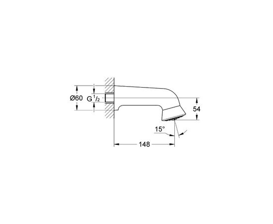 Верхний душ grohe relexa plus 60 28948000,  антивандальный, хром в Астане фото № 2