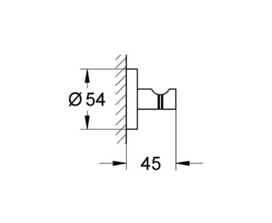 Крючок для банного халата grohe essentials 40364000, одинарный, хром в Астане фото № 2